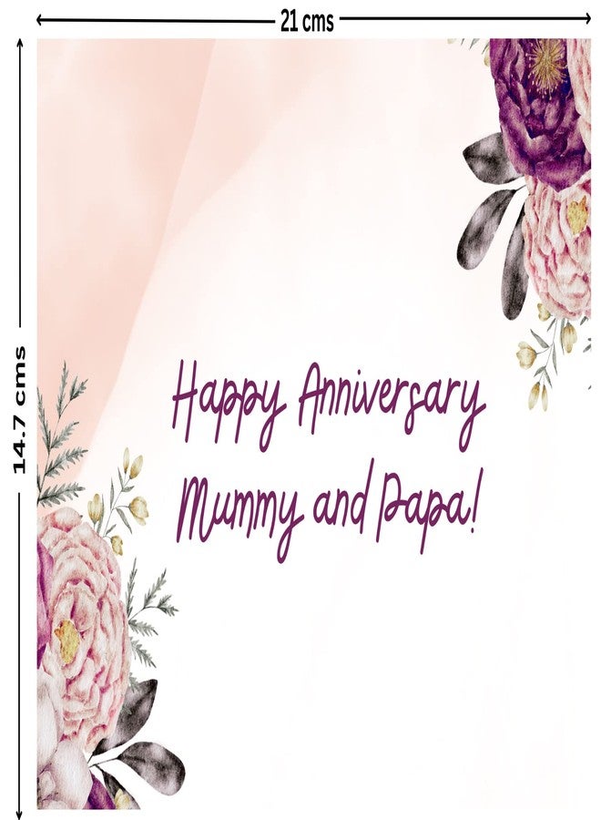 AanyaCentric Anniversary Gift For Parents - Printed A5 Size Greeting Card for your Mom Dad - Best Anniversary Gift For Maa Papa - Prewritten Message - Image 4